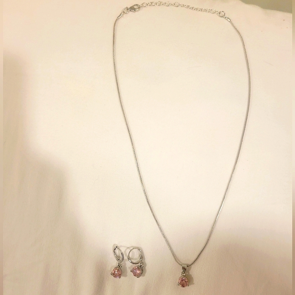 Silver and Purple Jewelry Set - Picture 3 of 3